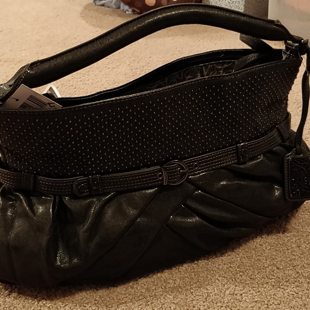 * Smith Belted Studded Hobo Handbag